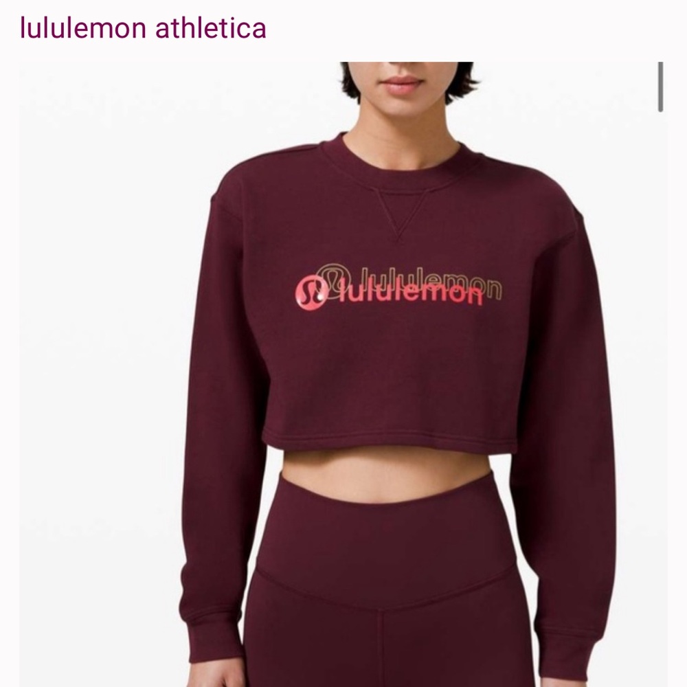 Lululemon All Yours Cropped Crew Luna New Year XS